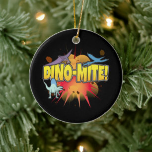 Adorno De Cerámica Amante de los dinosaurios dinamita Dino-mite juego
