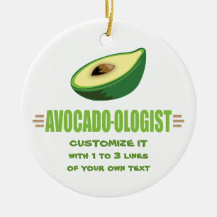 Adorno De Cerámica Amante del aguacate divertido