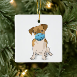 Adorno De Cerámica Amante del perro porcino masticado por el distanci