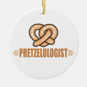 Adorno De Cerámica Amante divertido del pretzel