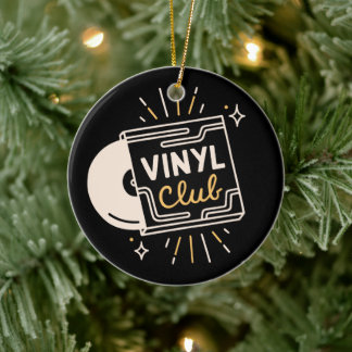 Adorno De Cerámica Amantes de discos de vinilo club música analógica