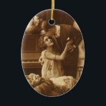 Adorno De Cerámica Amantes de la Vintage, el amor Romántica la música<br><div class="desc">Fotografía de sepia vintage que muestra una imagen romántica y de amor en la que aparecen recién casados abrazándose y abrazándose al lado de un piano escuchando música.</div>