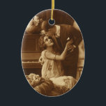 Adorno De Cerámica Amantes de la Vintage, el amor Romántica la música<br><div class="desc">Fotografía de sepia vintage que muestra una imagen romántica y de amor en la que aparecen recién casados abrazándose y abrazándose al lado de un piano escuchando música.</div>