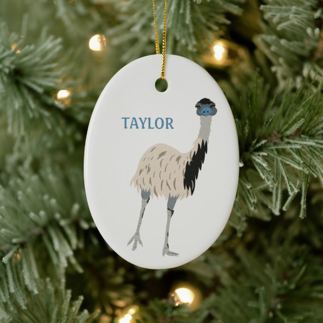 Adorno De Cerámica Amantes de las aves de Emus Personalizados (Árbol)