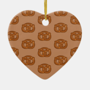 Adorno De Cerámica Amantes de Pretzels Salados Comida Panaderos Forma