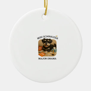 Adorno De Cerámica Amantes del perro Schnauzer Mini 