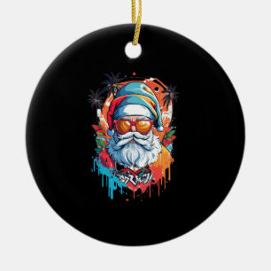 Adorno De Cerámica Amantes del verano en la playa de Santa Navidades