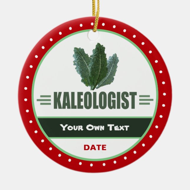 Adorno De Cerámica Amantes divertidos de Kale (Frente)