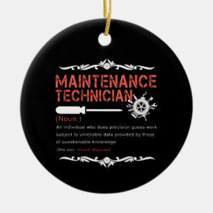 Adorno De Cerámica Amantes mecánicos Definición de técnico de mant