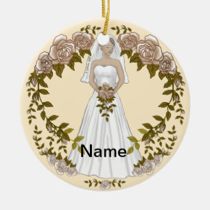 Adorno De Cerámica Amar a la novia boda Ornament