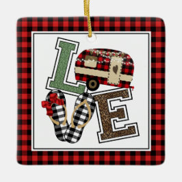 Adorno De Cerámica Amar a los Navidades modernos acampar Flip Flops