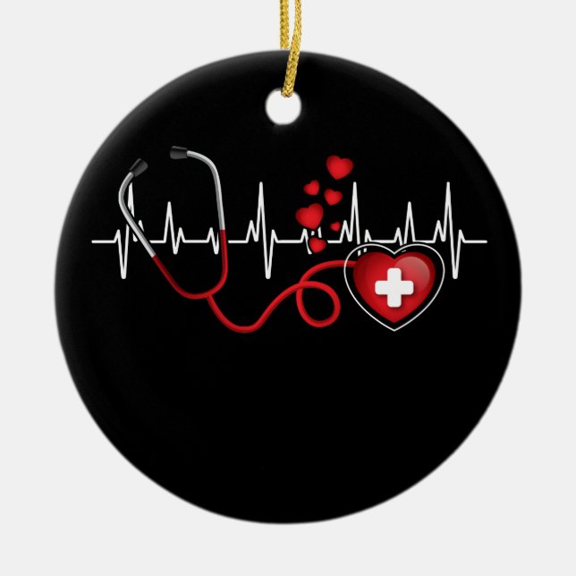 Adorno De Cerámica Amar a mi enfermera, feliz día de San Valentín (Frente)