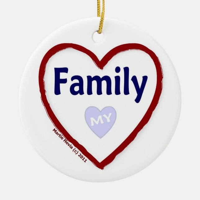 Adorno De Cerámica Amar a mi familia (Frente)