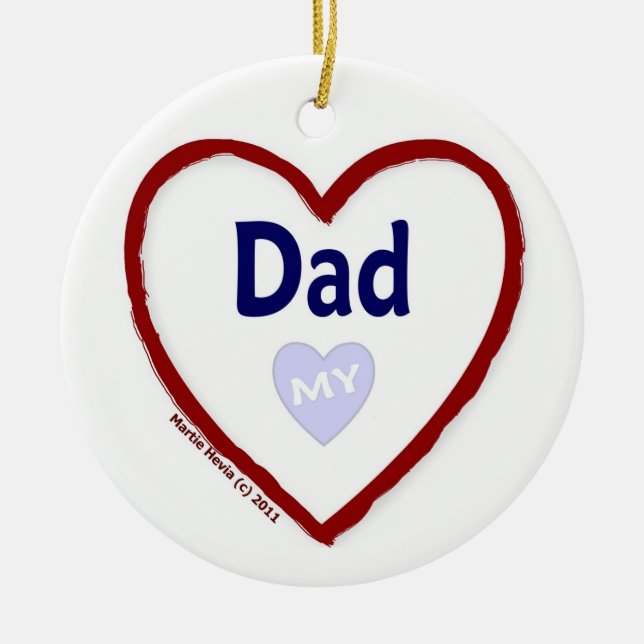 Adorno De Cerámica Amar a mi papá (Frente)