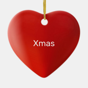 Adorno De Cerámica Amar el corazón rojo y la caligrafía