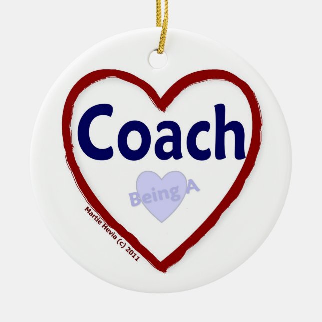 Adorno De Cerámica Amar ser un entrenador (Frente)