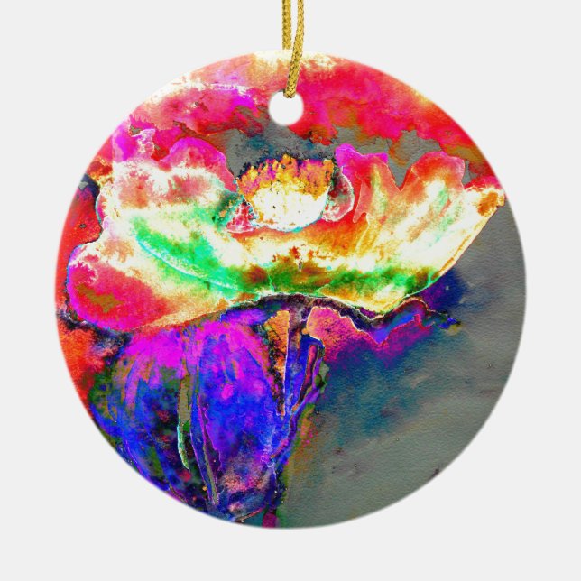 Adorno De Cerámica Amarillo (Frente)