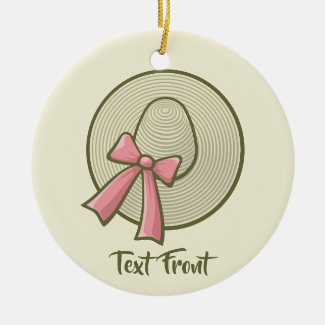 Adorno De Cerámica Amarillo Gorra de gran brillo (Frente)