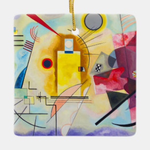 Adorno De Cerámica Amarillo-Rojo-Azul de Kandinsky