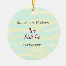 Adorno De Cerámica Amarillo verde Votos aniversario de renovación de 