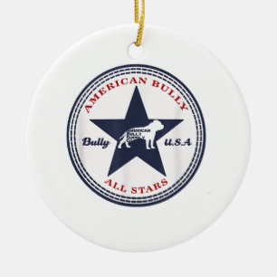 Adorno De Cerámica Amatón estadounidense de todas las estrellas Bully