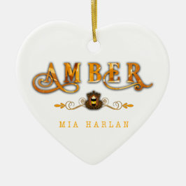 Adorno De Cerámica Amber Jewels Cafe Series Ornament