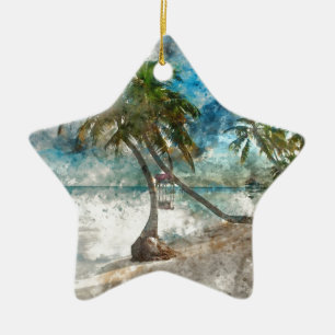 Adorno De Cerámica Ambergris Caye Belize Destino de viajes