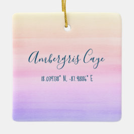 Adorno De Cerámica Ambergris Caye Ornament