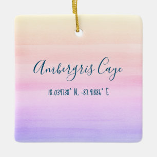 Adorno De Cerámica Ambergris Caye Ornament