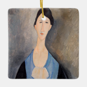 Adorno De Cerámica Amedeo Modigliani - Joven mujer azul