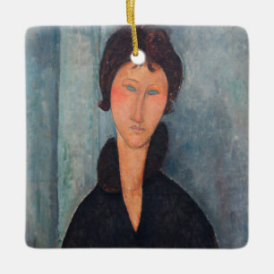 Adorno De Cerámica Amedeo Modigliani - Mujer con ojos azules