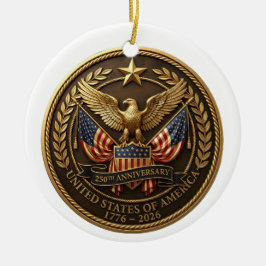Adorno De Cerámica America 250th Anniversary USA 250th Ornament 