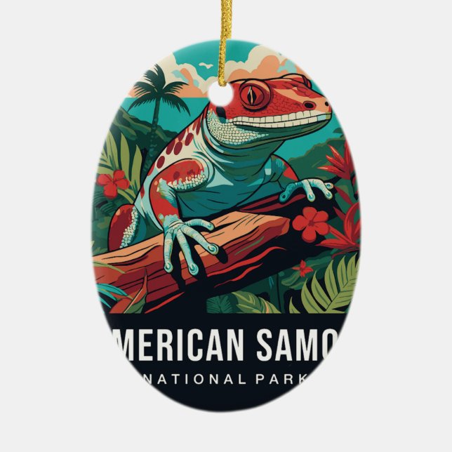 ADORNO DE CERÁMICA AMERICAN SAMOA NATIONAL PARK ORNAMENT (Frente)