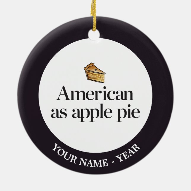 Adorno De Cerámica Americano como empanada de Apple (Atrás)