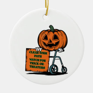 Adorno De Cerámica Amigable seguridad de Jack-o'-Lantern