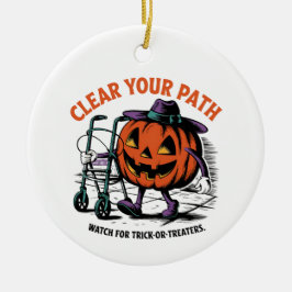 Adorno De Cerámica Amigable seguridad de Jack-o'-Lantern