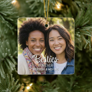 Adorno De Cerámica Amigas MEJORES Amigas Foto Personalizada