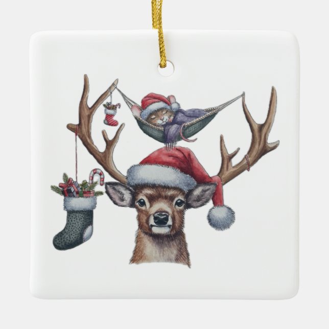 Adorno De Cerámica Amigos festivos (Anverso)