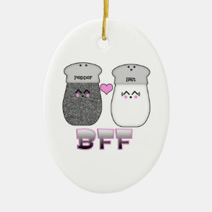 Adorno De Cerámica Amigos Kawaii Sal y Pimienta