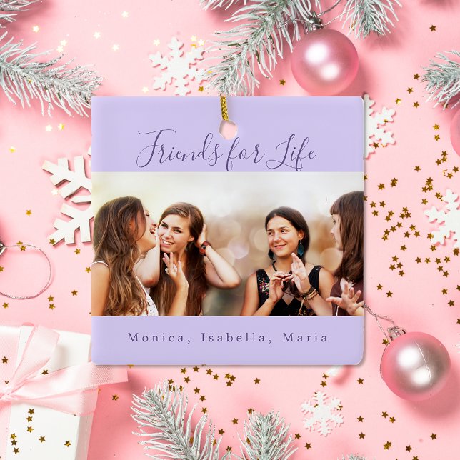 Adorno De Cerámica Amigos por vida nombres de fotos violetas (Subido por el creador)