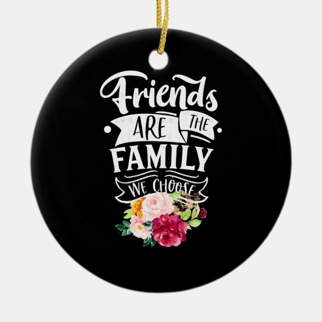 Adorno De Cerámica Amigos Son La Familia Que Elegimos (Frente)