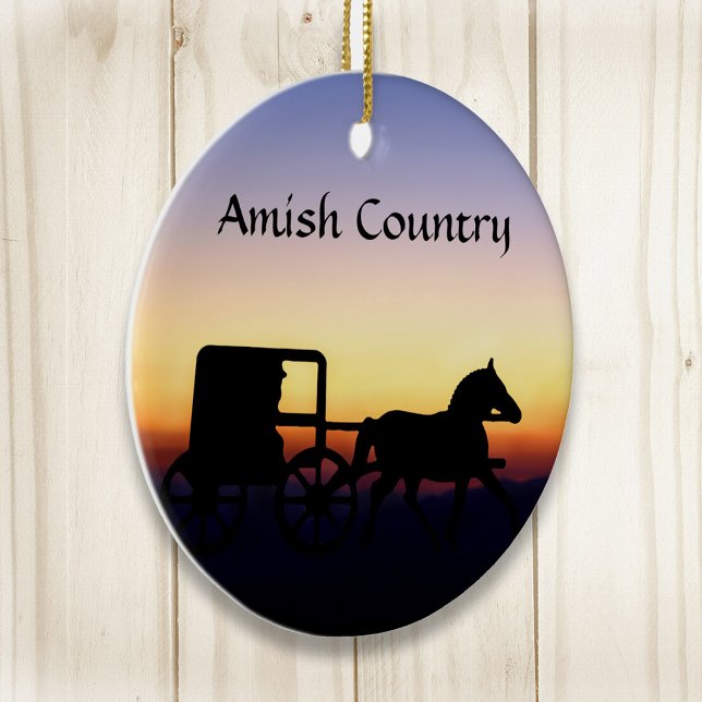 Adorno De Cerámica Amish Buggy Ride (Subido por el creador)