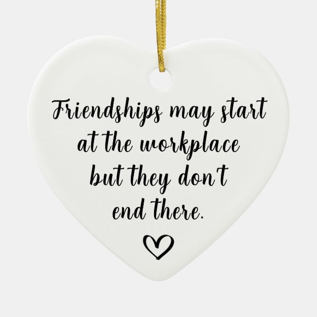 Adorno De Cerámica Amistades en el lugar de trabajo (Frente)
