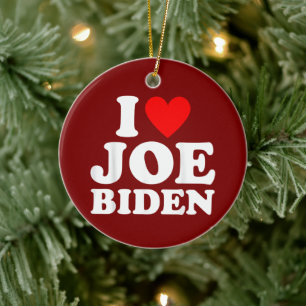 Adorno De Cerámica Amo a Joe Biden Joe Biden Heart Gift