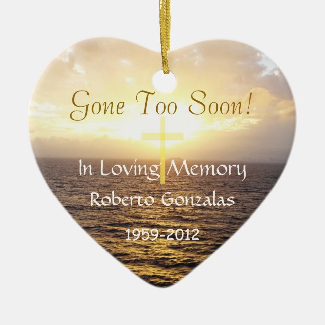 Adorno De Cerámica Amo a la Memoria Memorial Santa Cruz (Frente)