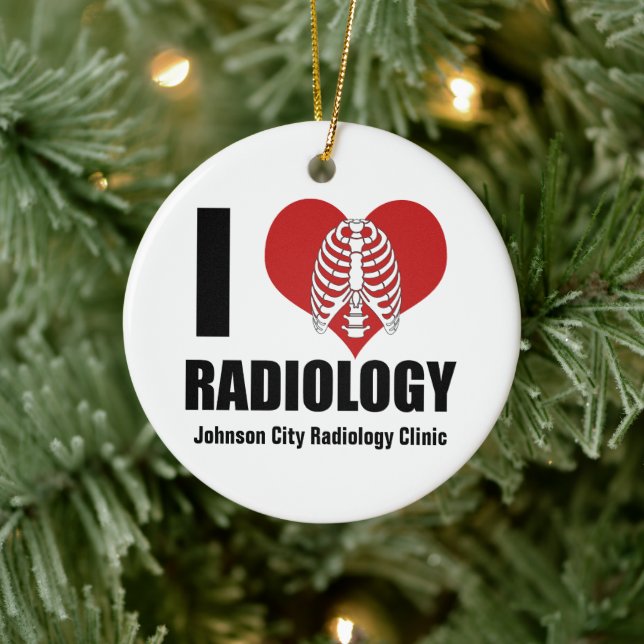 Adorno De Cerámica Amo a los Navidades radiólogos Personalizados de r (Árbol)