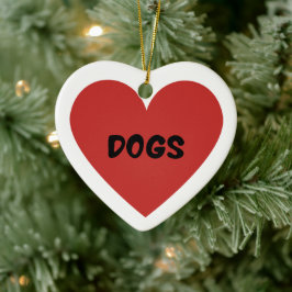 Adorno De Cerámica Amo a los perros