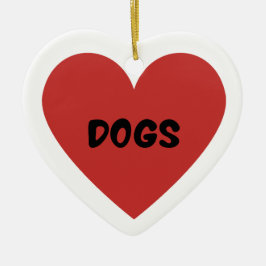 Adorno De Cerámica Amo a los perros