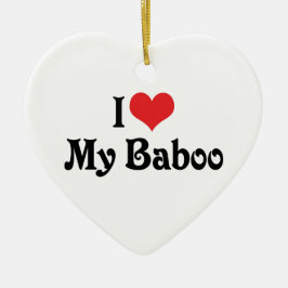 Adorno De Cerámica Amo a mi Baboo