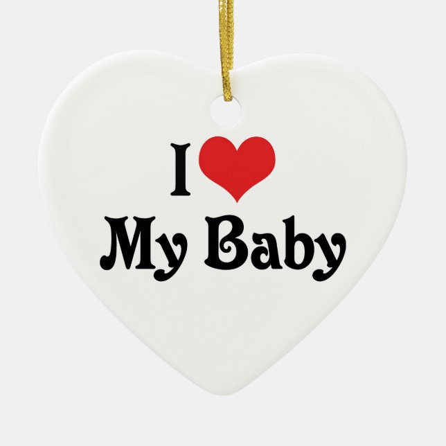 Adorno De Cerámica Amo A Mi Bebé (Frente)